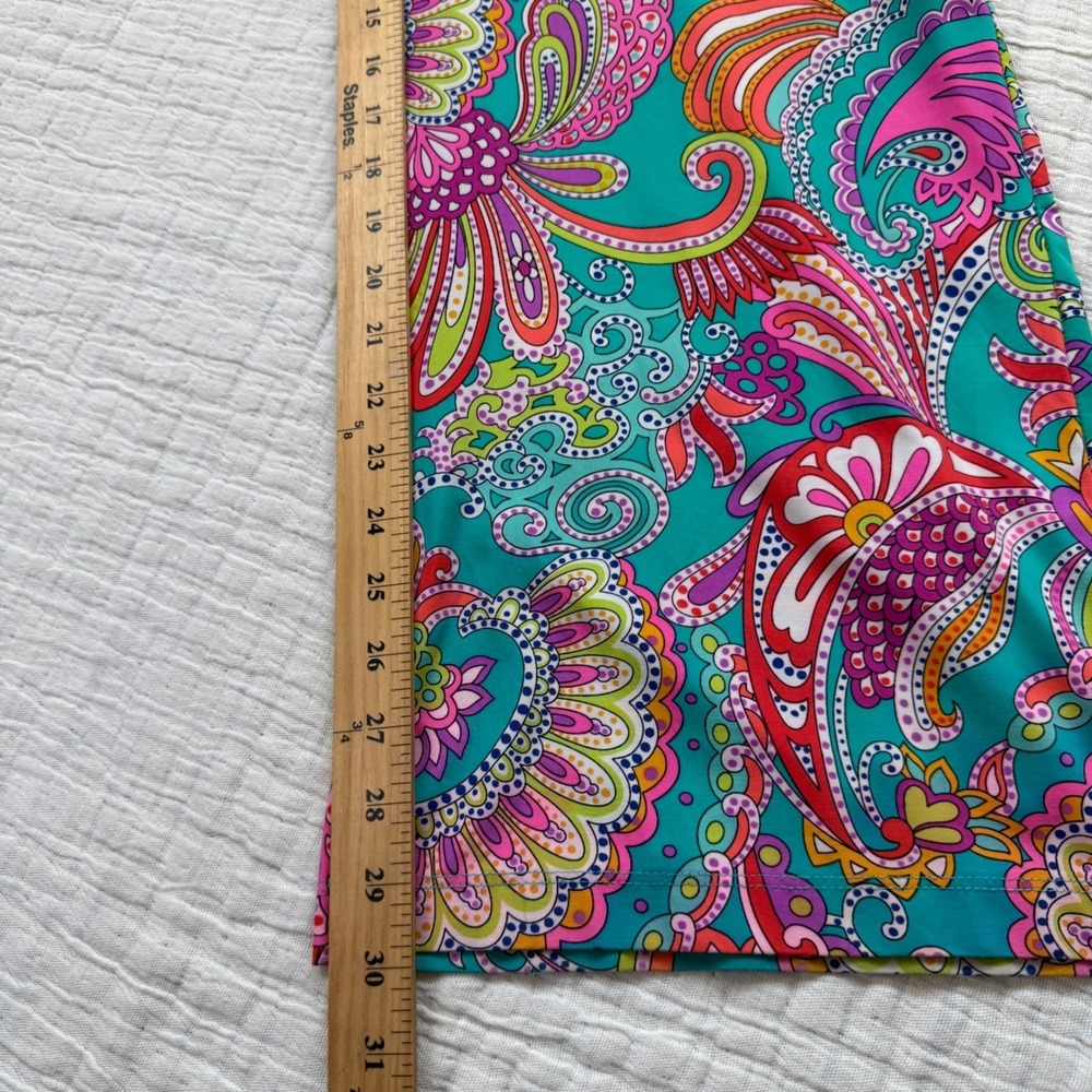 Trina Turk Maximalist Womens Paisley Wide Leg Tie Waist Pants Size S Psychedelic - Picture 7 of 8